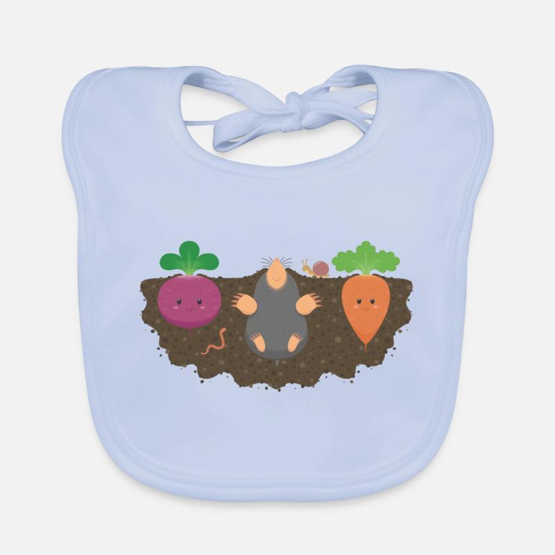 Vegetables and moles Organic Baby Bibs