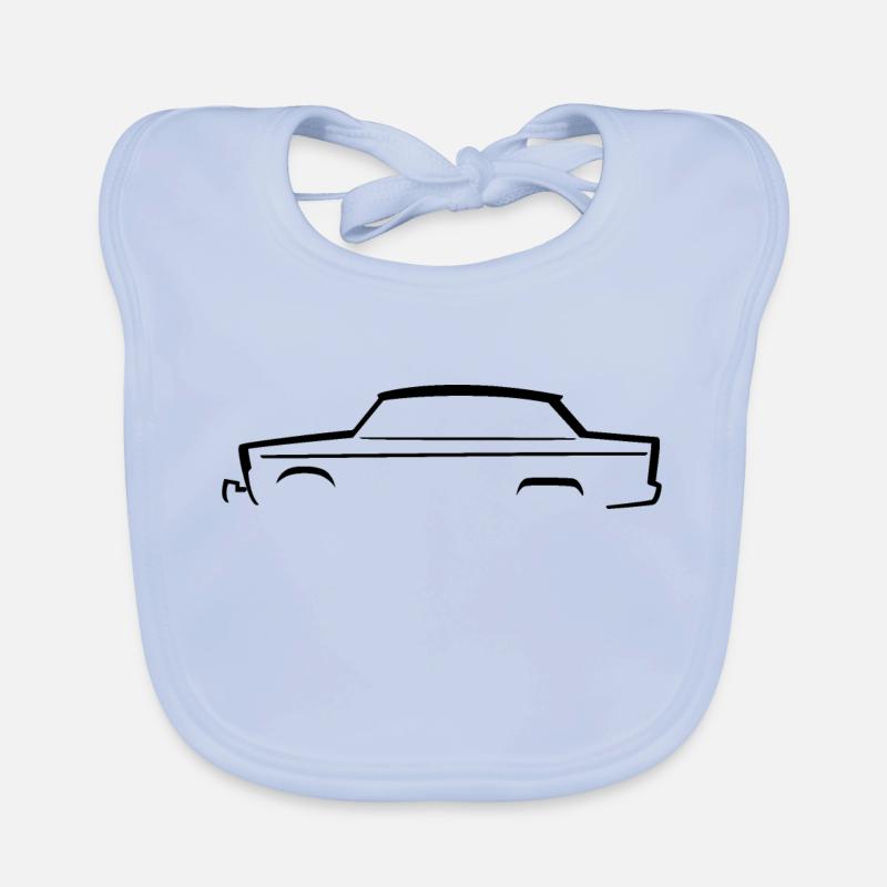 Car-Silhouette | Oldtimer | Trapez Baby Bio-Lätzchen