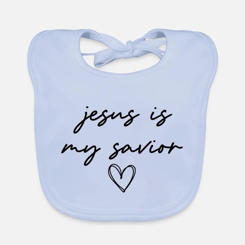 jesus is my savior Organic Baby Bibs
