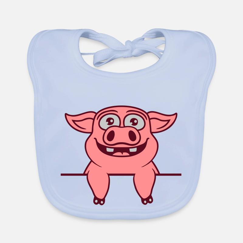 Stall Schwein Text einfügen Baby Bio-Lätzchen