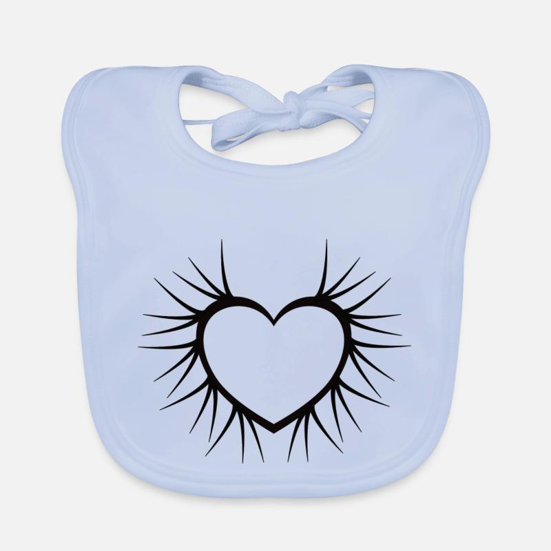 Hjerte Hagesmække af økologisk bomuld