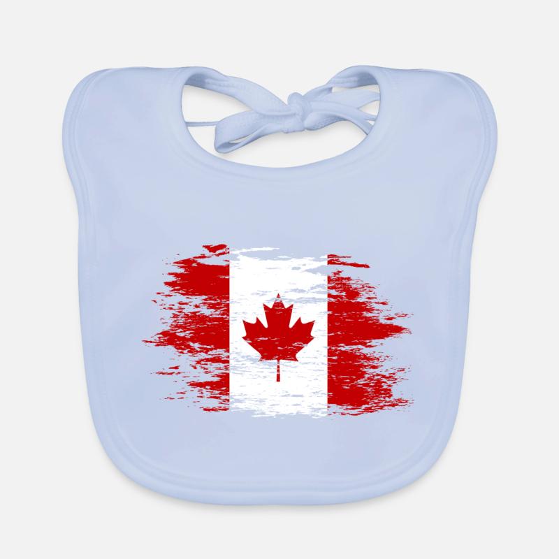 Drapeau du Canada utilisé Bavoir bio Bébé