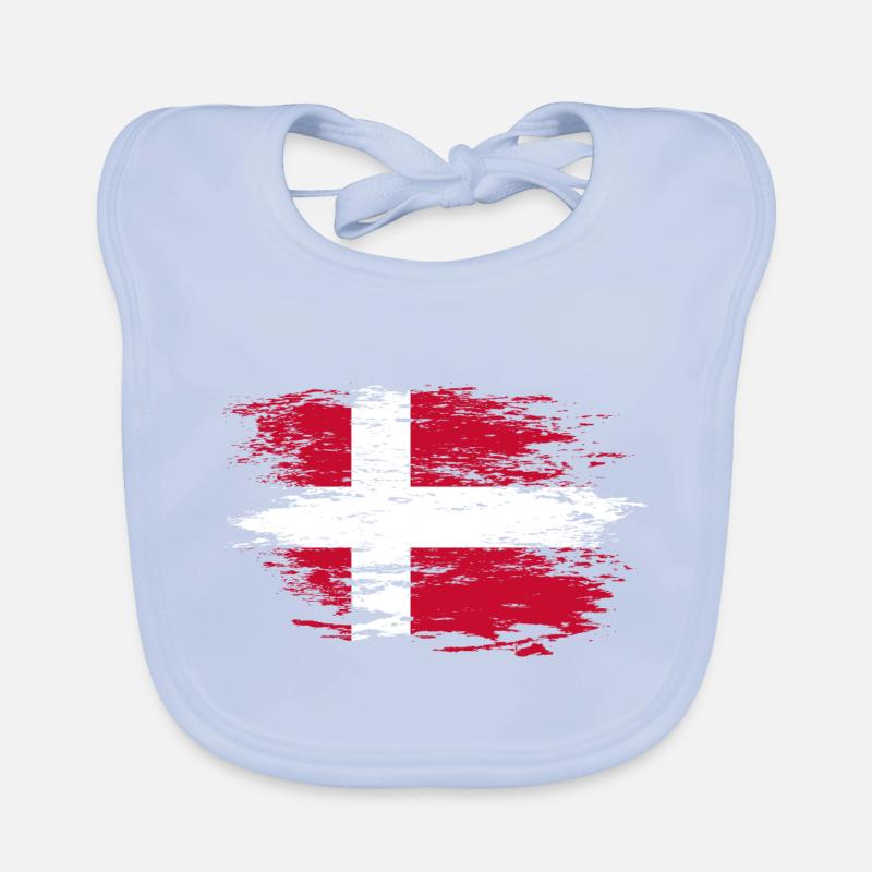 Drapeau du Danemark utilisé Bavoir bio Bébé