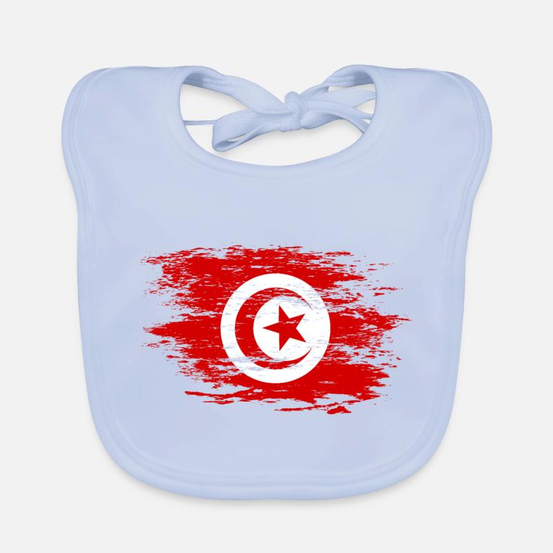Drapeau tunisien utilisé Bavoir bio Bébé
