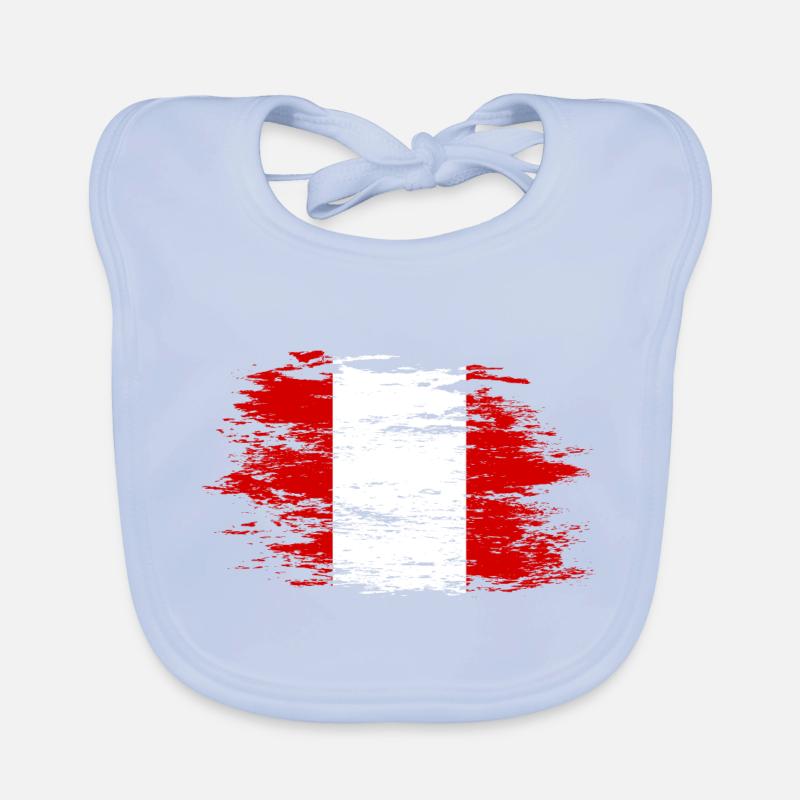 Peru Flagge used Baby Bio-Lätzchen
