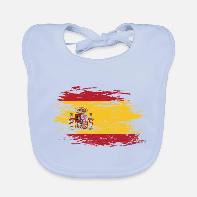 Drapeau de l’Espagne utilisé Bavoir bio Bébé