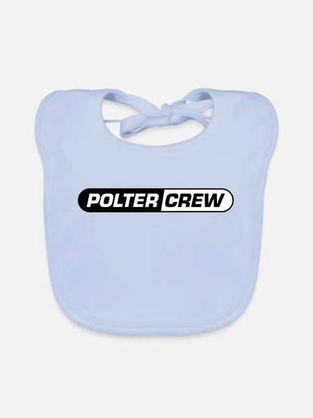 Polter Crew Polterabend - Baby Bio-Lätzchen - sky Blue - Vorne