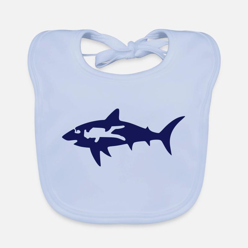 shark diver Organic Baby Bibs