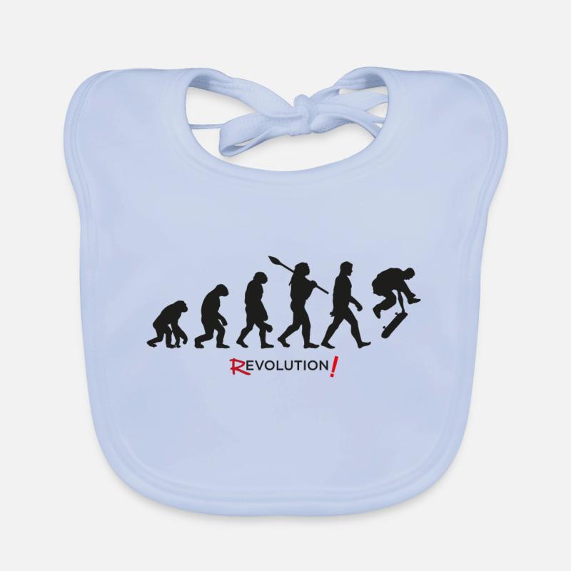 evolution revolution skateboard board Organic Baby Bibs