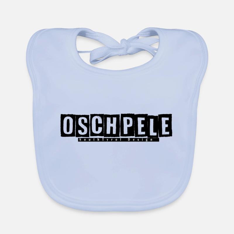 forme de tuiles - Bavoir bio Bébé - bleu ciel