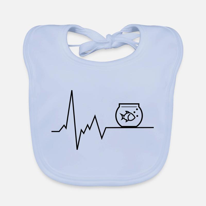 heartbeat goldfish Organic Baby Bibs