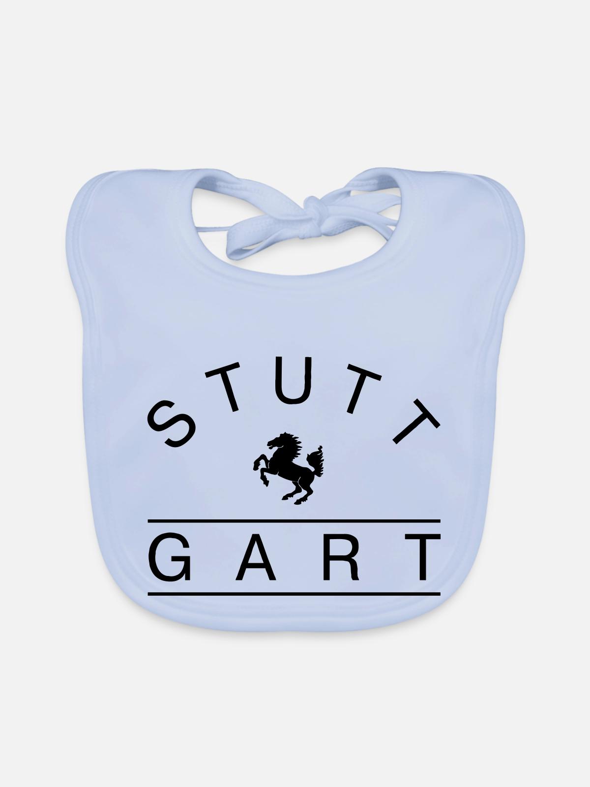 Stuttgart - Baby Bio-Lätzchen - sky Blue - Vorne