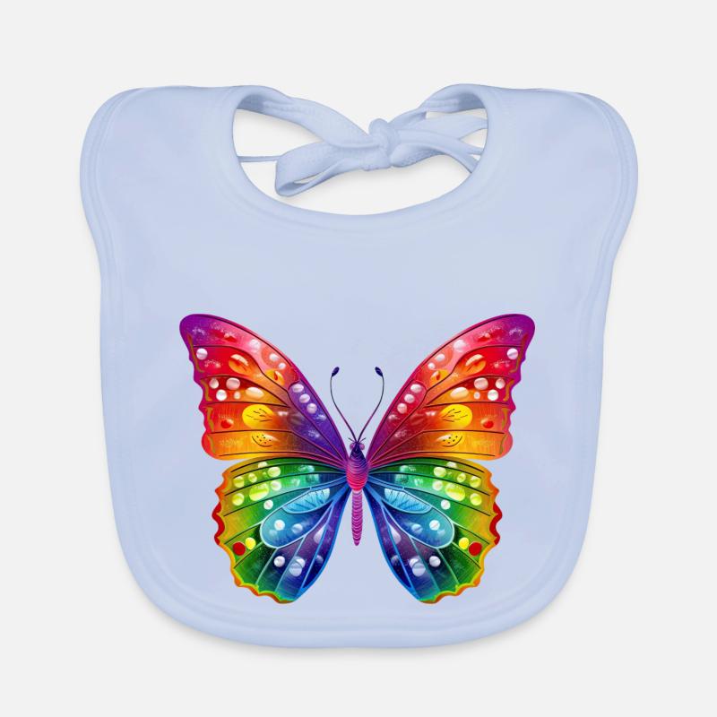 Danse papillon colorée-Fierté LGBT Bavoir bio Bébé