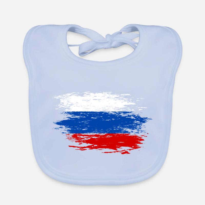 Drapeau russe utilisé Bavoir bio Bébé