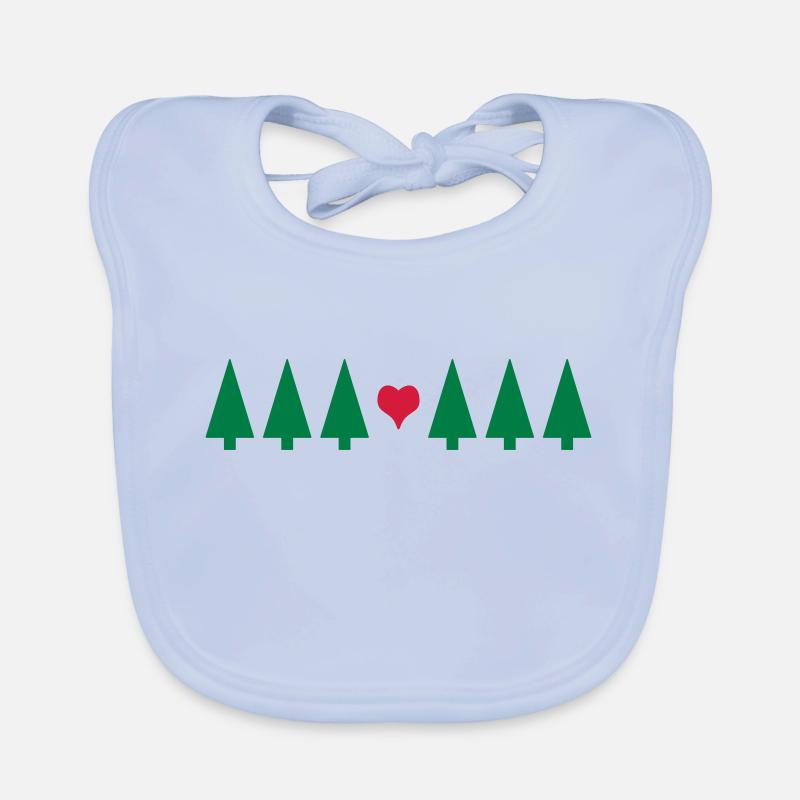 Weihnachtsbaum mit Herz Baby Bio-Lätzchen