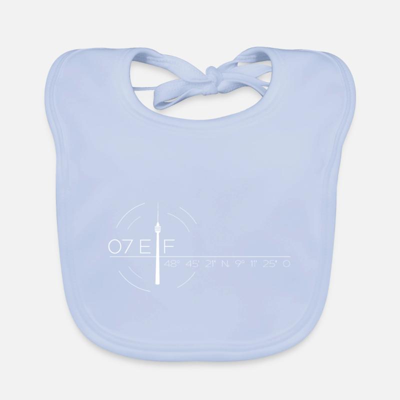 Stuttgart - Baby Bio-Lätzchen - sky Blue