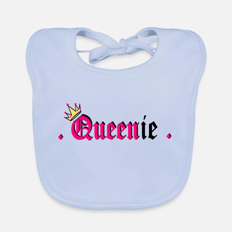 Idée cadeau Queenie - Bavoir bio Bébé - bleu ciel