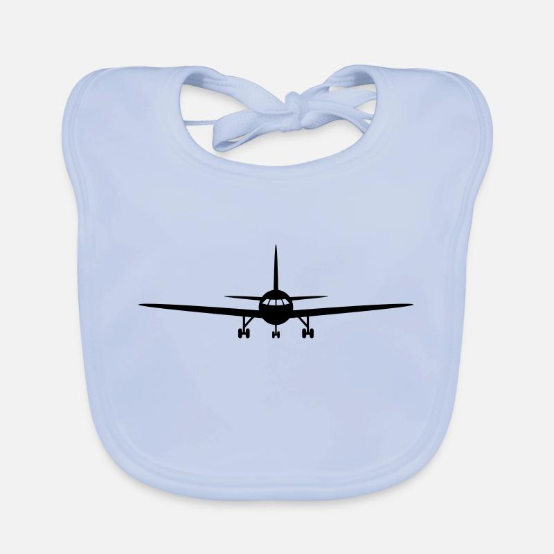 plane airplane design as vector Organic Baby Bibs
