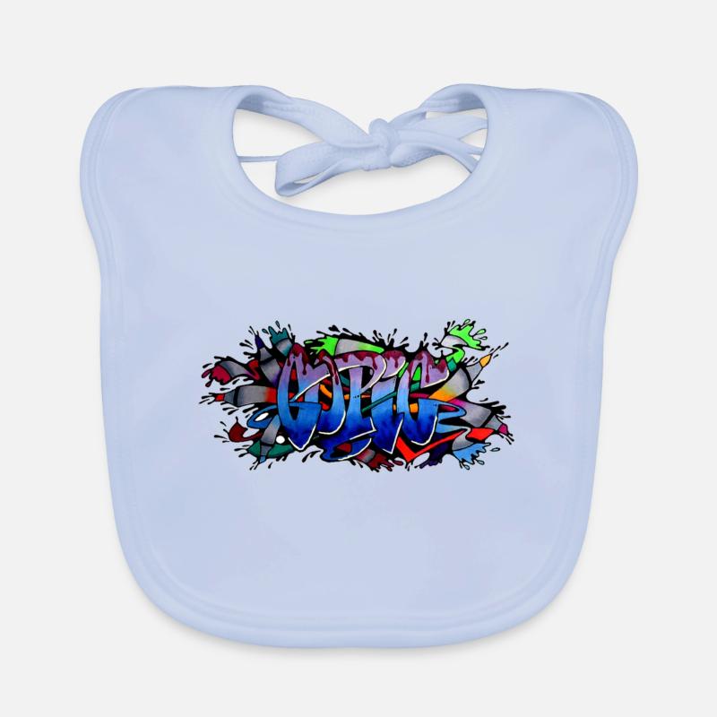 Graffiti - Baby Bio-Lätzchen - sky Blue