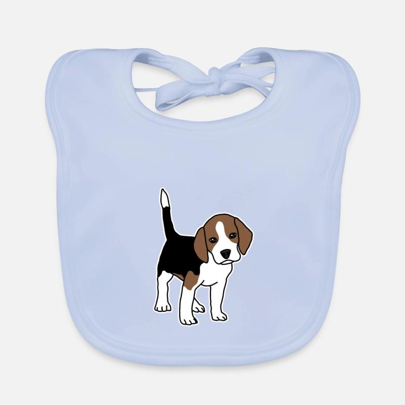 Beagle, chiot, chien, doux. comique Bavoir bio Bébé