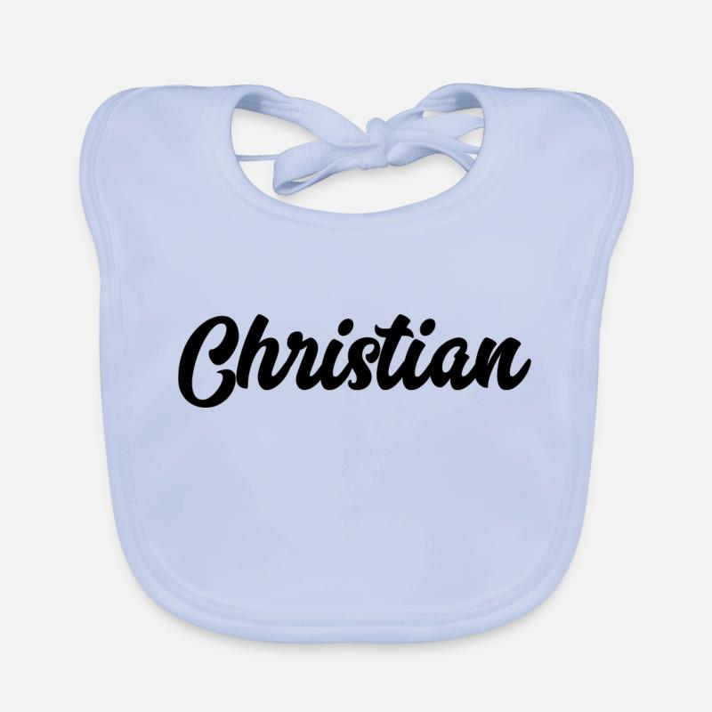 Christian Custom Text Birthday Name Organic Baby Bibs