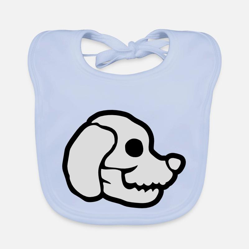 Dogs Skull Halloween Skeleton Organic Baby Bibs
