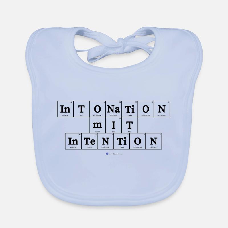 Intonation mit Intention (helle Stoffe) Baby Bio-Lätzchen