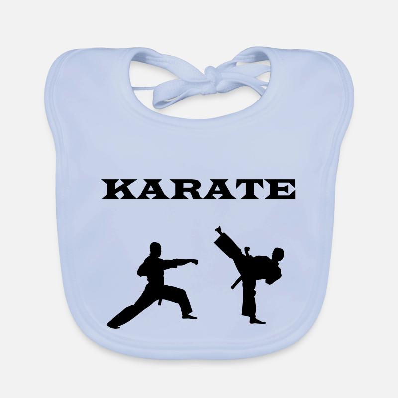 karate - Baby Bio-Lätzchen - sky Blue