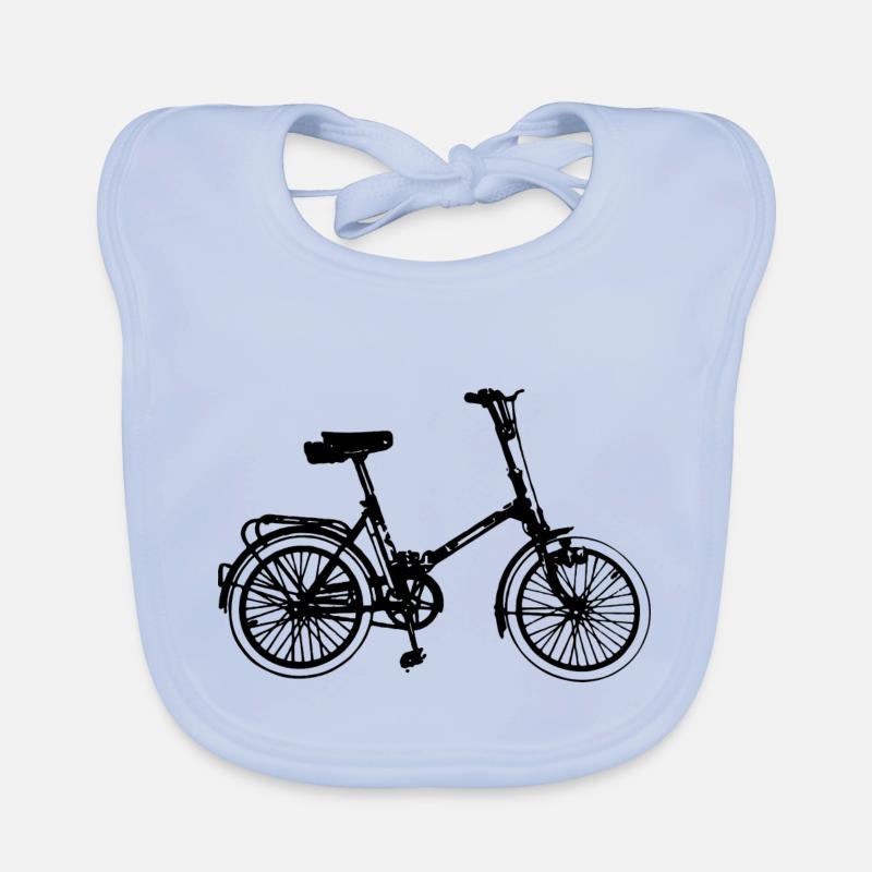DDR Klapprad Klappfahrrad - Baby Bio-Lätzchen - sky Blue