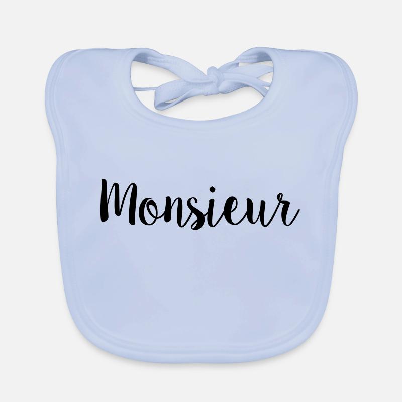 monsieur simple - Bavoir bio Bébé - bleu ciel