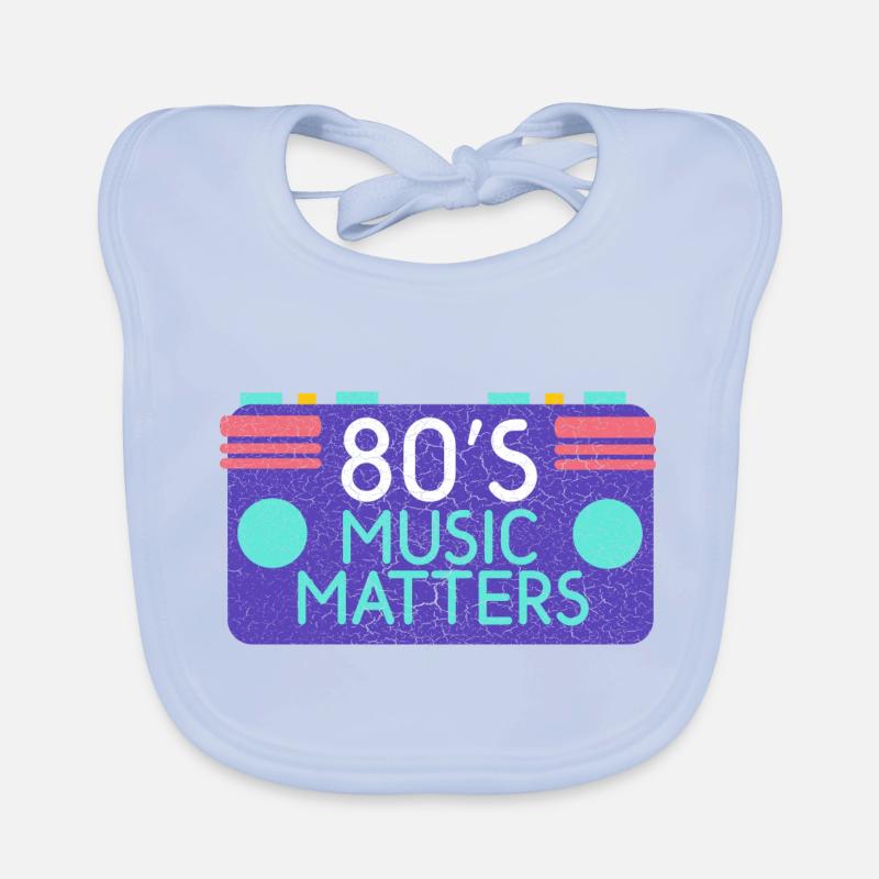'80s music Organic Baby Bibs