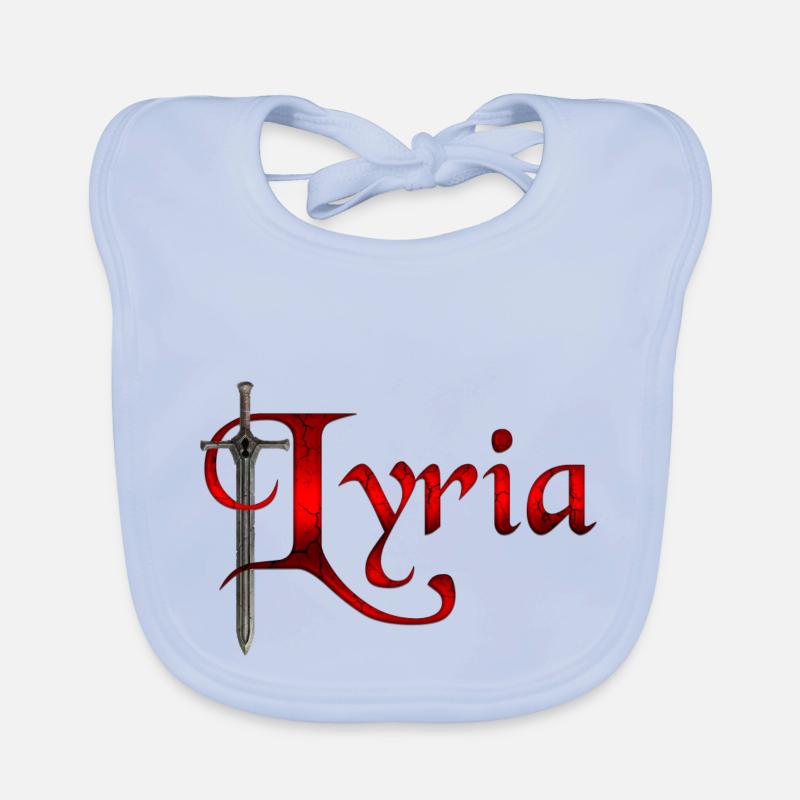 Lyria RPG Server Épée Moyen Logo Bavoir bio Bébé