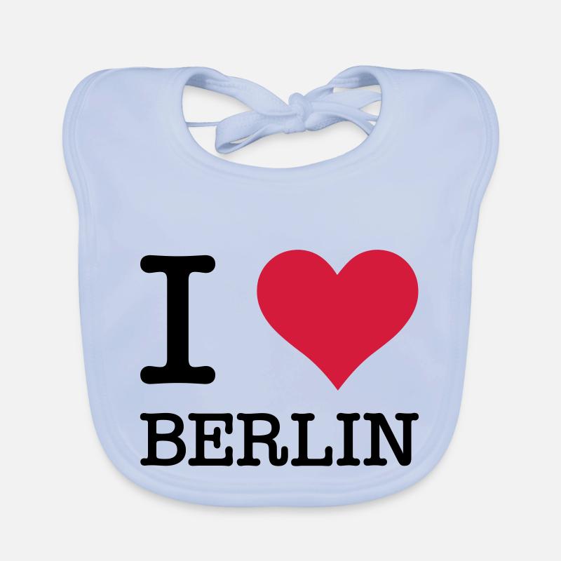 I Love Berlin - Baby Bio-Lätzchen - sky Blue