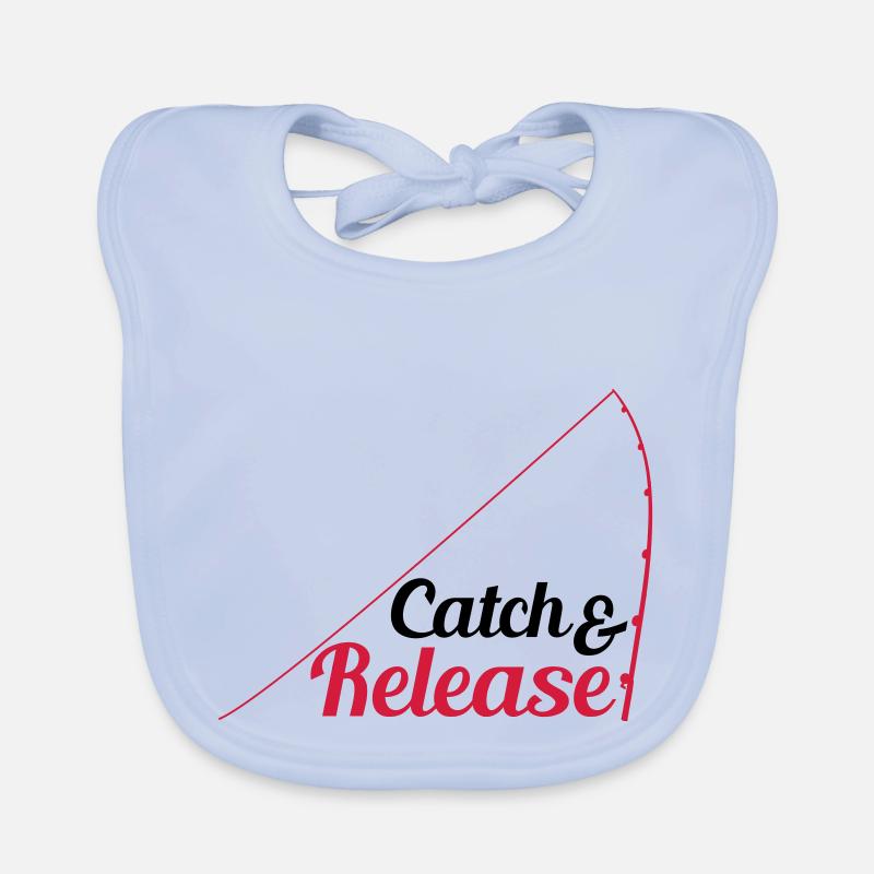 throw back release catch and release angler Organic Baby Bibs