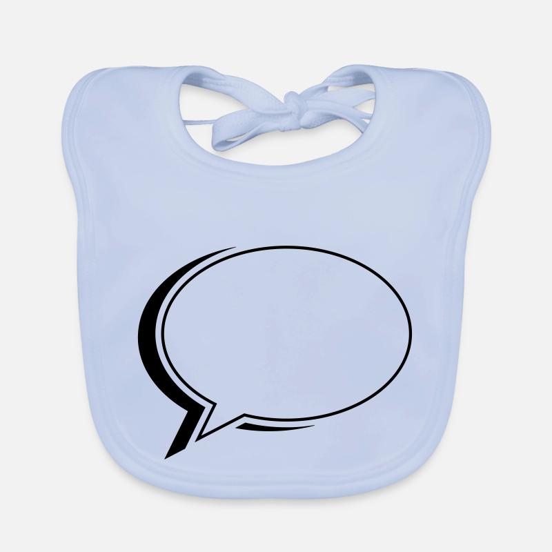 sprechblase oval Baby Bio-Lätzchen