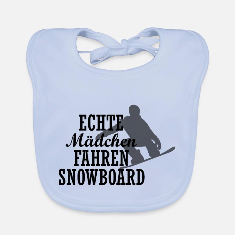 Snowboard Snowboarder Baby Bio-Lätzchen