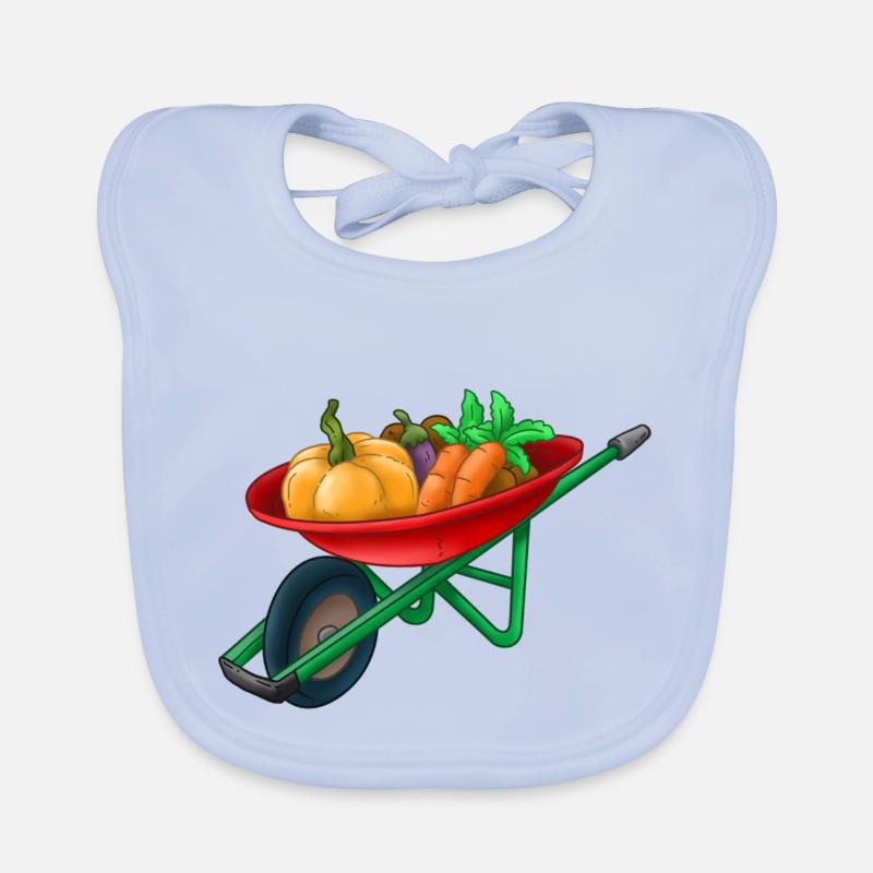 Wheelbarrow with vegetables Organic Baby Bibs