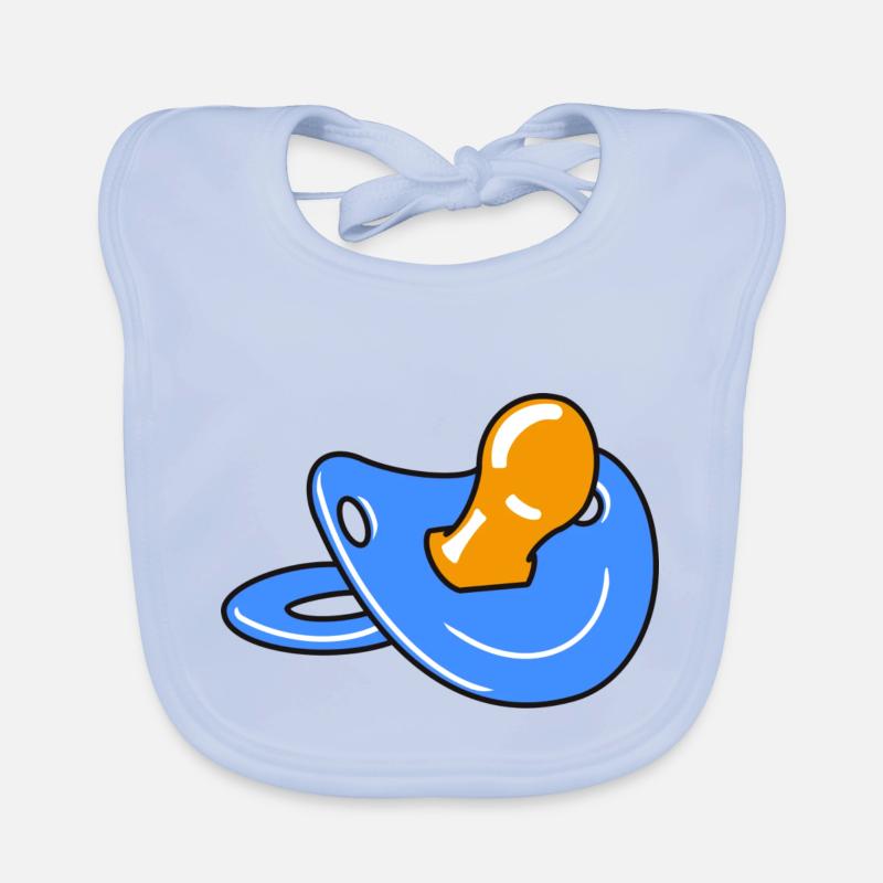 Pacifier blue Organic Baby Bibs