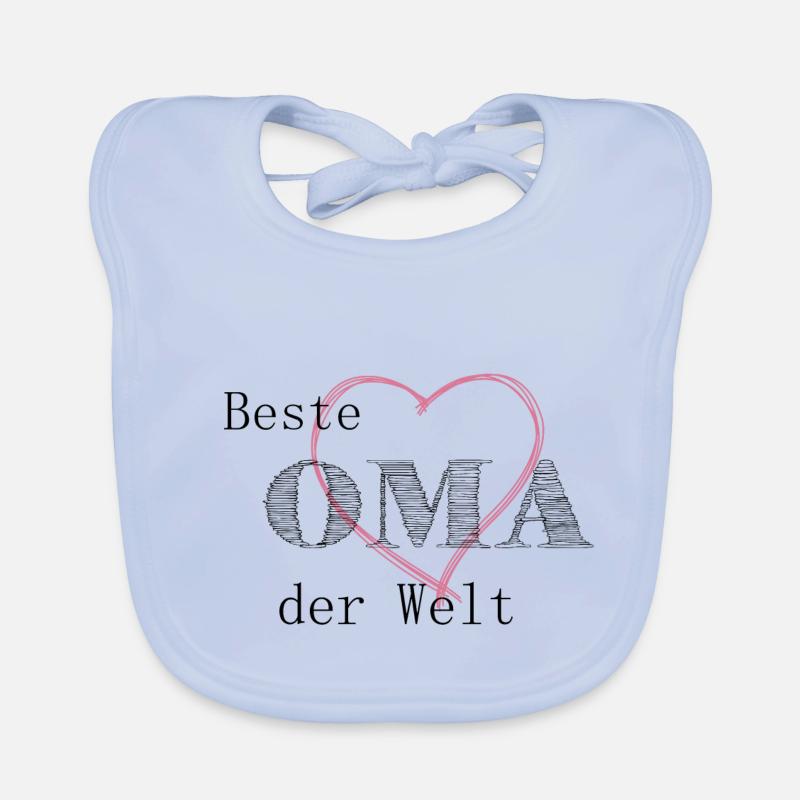 Beste Oma - Baby Bio-Lätzchen - sky Blue