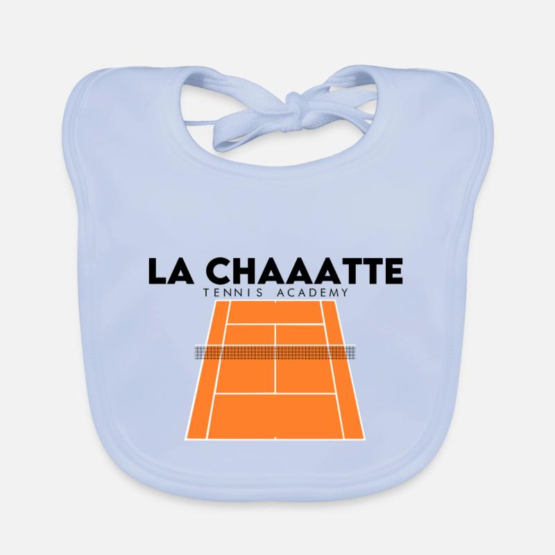 LA CHATTE - Bavoir bio Bébé - bleu ciel