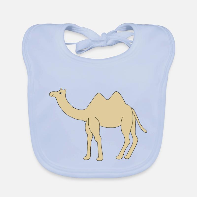 Einsames Kamel - Baby Bio-Lätzchen - sky Blue