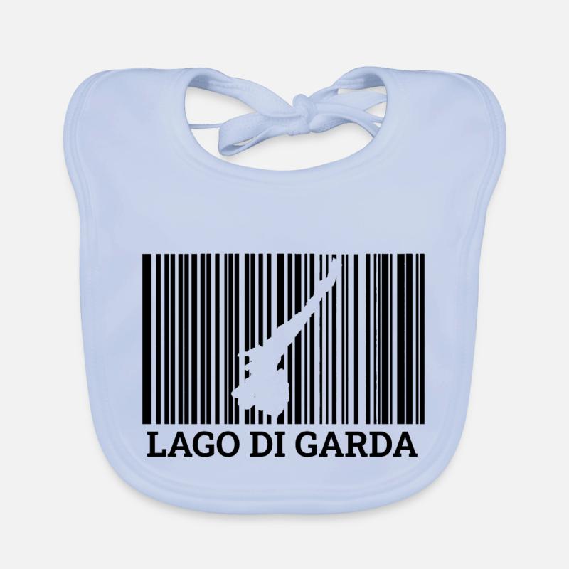 Gardasee Barcode Lago Di Garda Urlaub Geschenk Baby Bio-Lätzchen