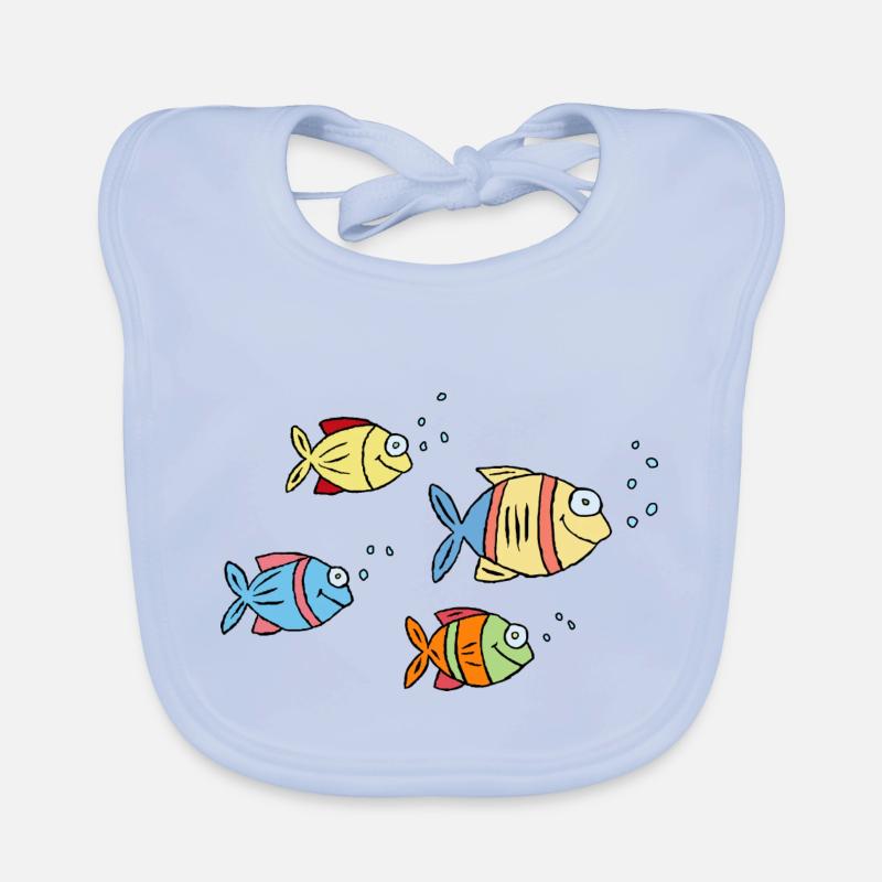 coloré poisson eau mer graffiti dessin d’enfants Bavoir bio Bébé
