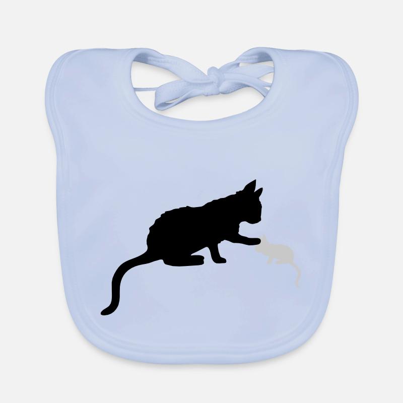 Mama Katze berührt Kätzchen Baby Bio-Lätzchen