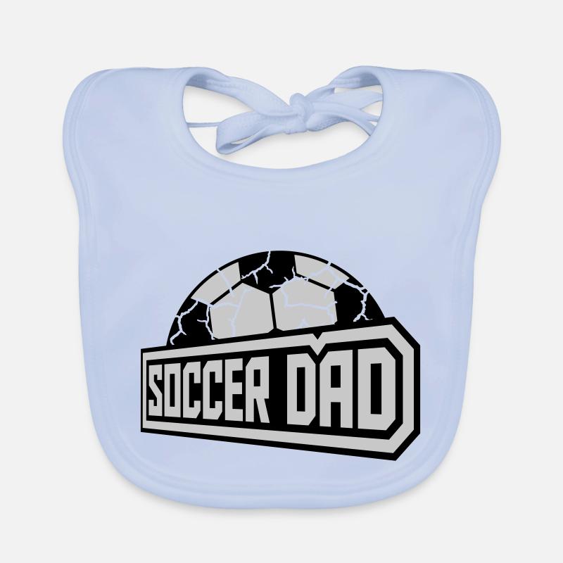 Champion Soccer Dad Logo Organic Baby Bibs