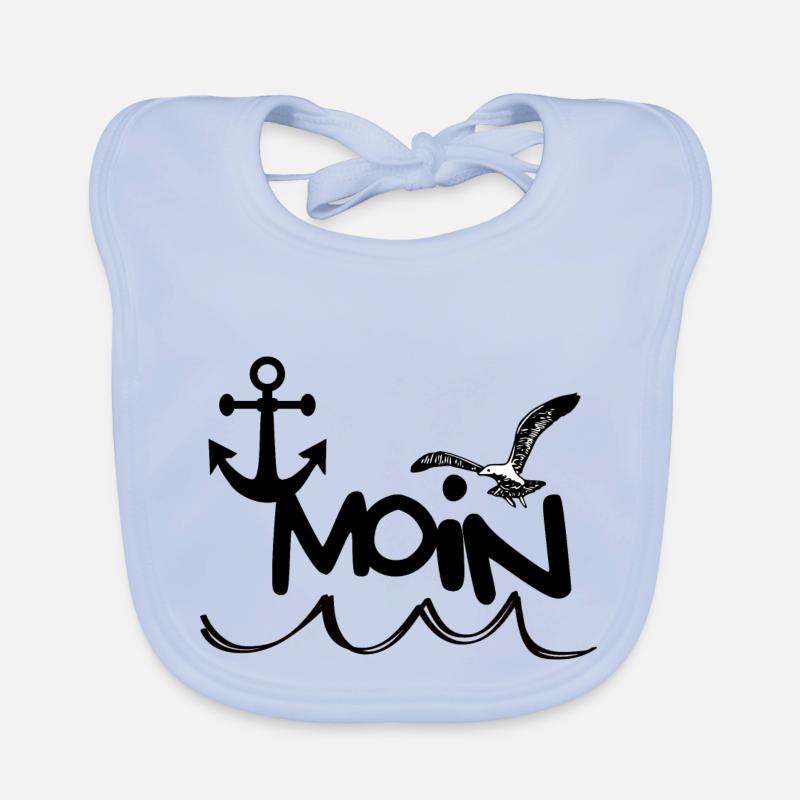 moin - Baby Bio-Lätzchen - sky Blue