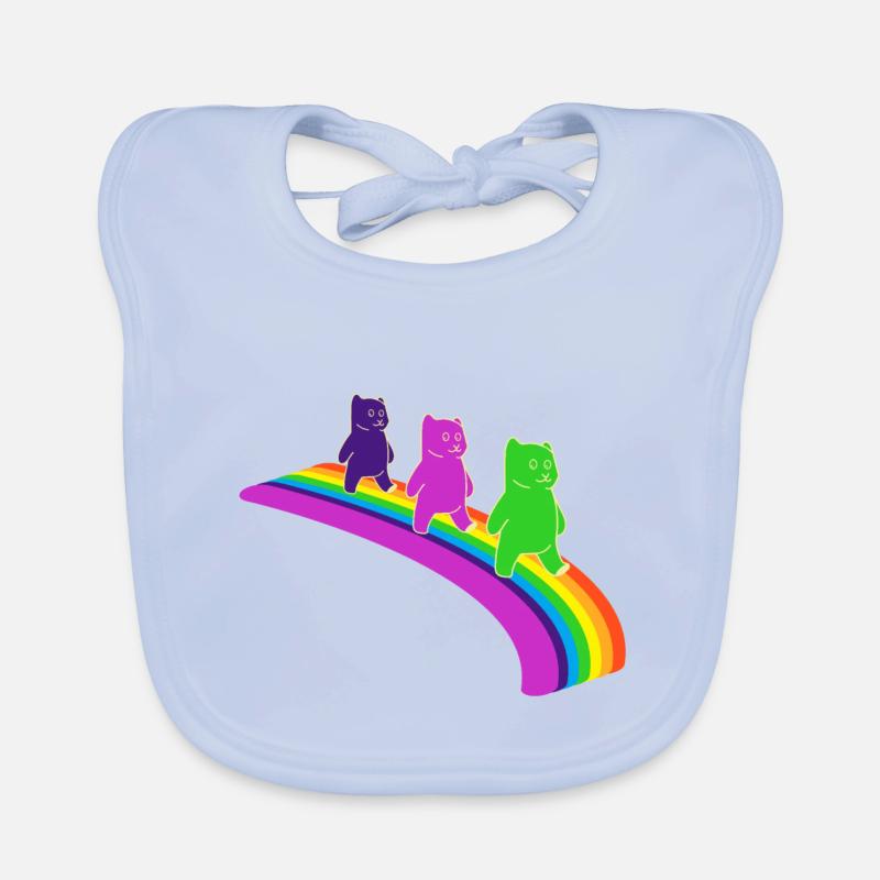Gummibärchen Kidcore bunt Regenbogen Geschenk Baby Bio-Lätzchen