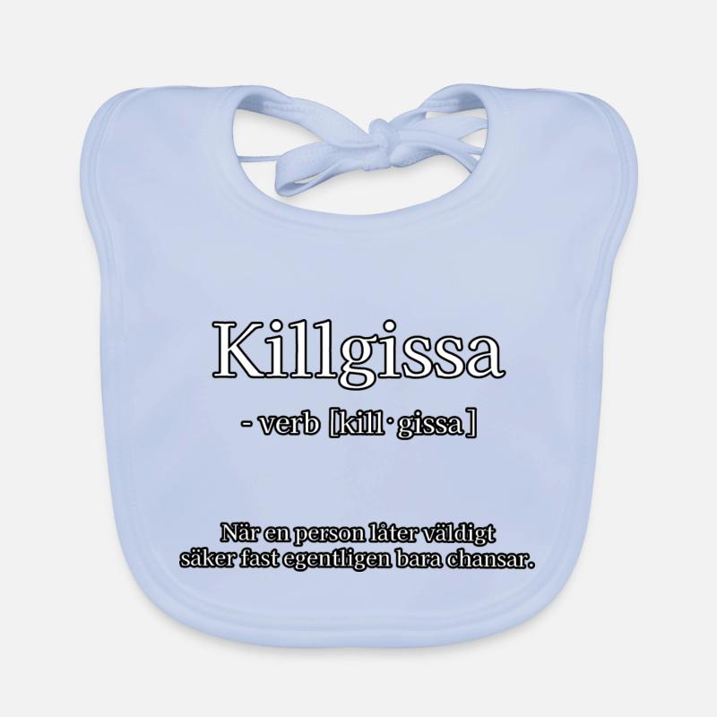 Killgissa - white Organic Baby Bibs