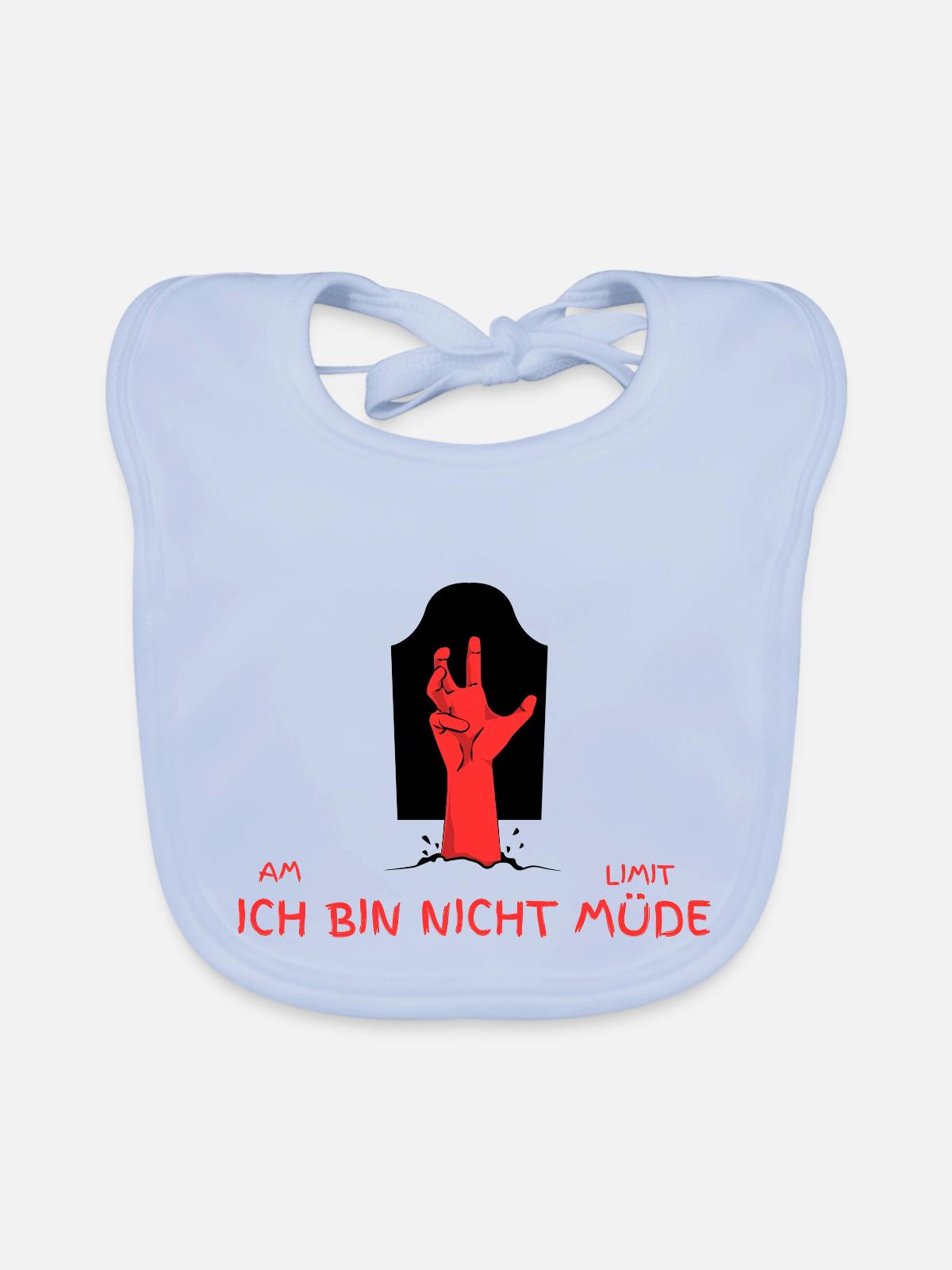 AM LIMIT - Baby Bio-Lätzchen - sky Blue - Vorne