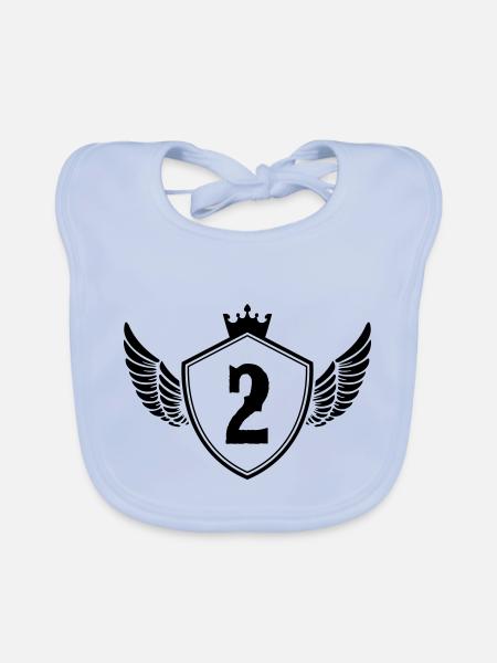 wappen 2 - Baby Bio-Lätzchen - sky Blue - Vorne